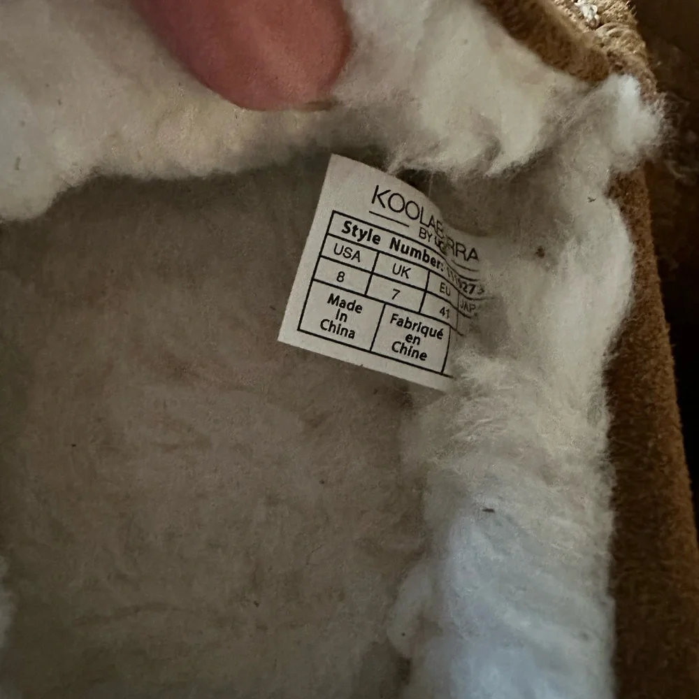 Kookaburra‎ by UGG Tipton tan suede Sherpa lined slippers men’s size 8 NWOB